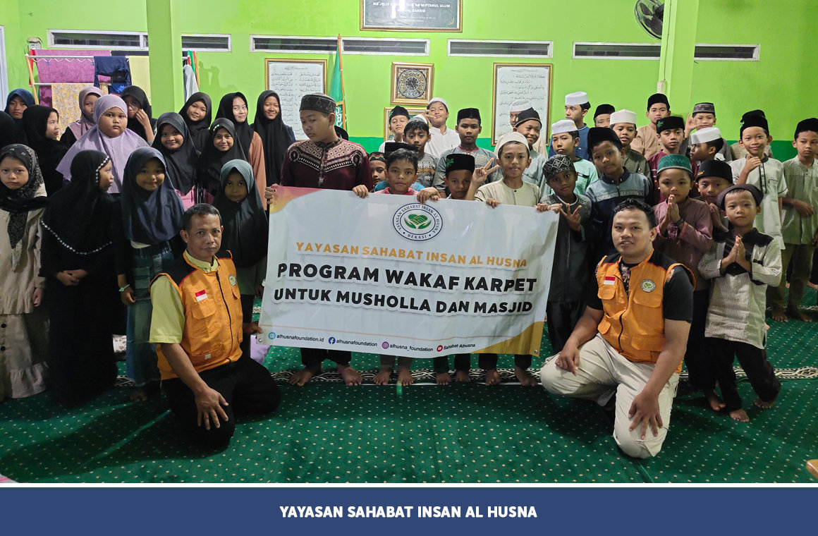 Penyaluran Wakaf Karpet Untuk Majelis Talimul Qur’an Miftahul Ulum Andjal Barsid Bekasi